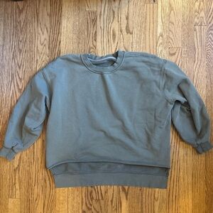 Lululemon Perfectly Oversized Crew Neck Womens 8 10 Sage Green Pullover *Flaws*
